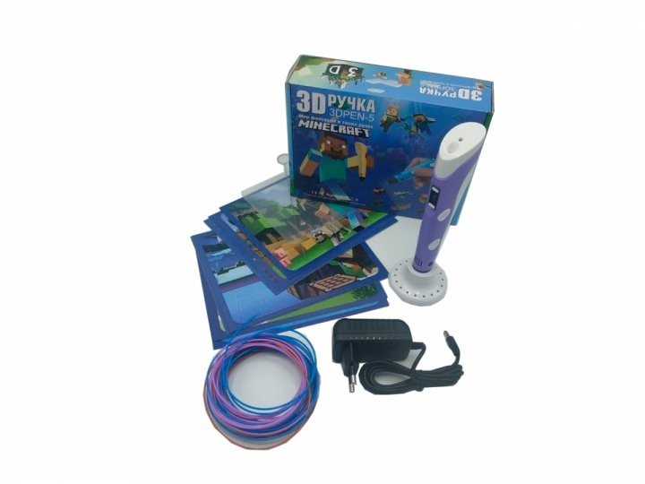 3D ручка с LCD Дисплеем Майнкрафт 3D PEN-5 GEN Minecraft для рисования Эко Пластиком, Фиолетовая + Трафареты
3D ручка с LCD Дисплеем Майнкрафт 3D PEN-5 GEN Minecraft для рисования Эко Пластиком, Фиолетовая + Трафареты