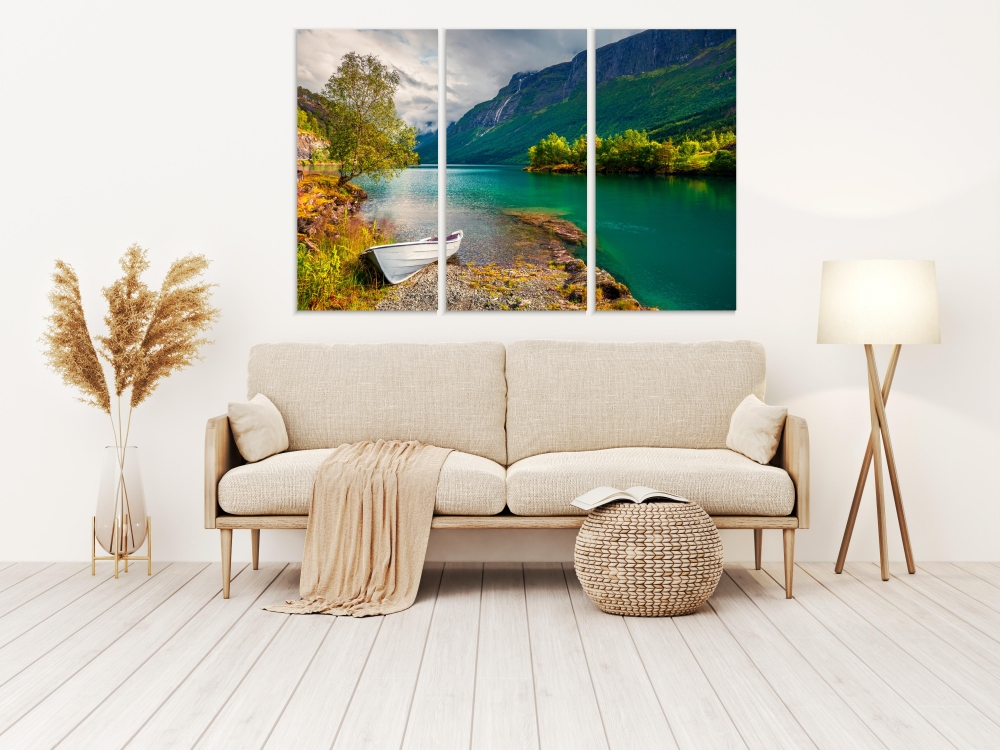 Картина на холсте Модульные Модульная картина Lake Lovatnet 3 картины 60х120 см.
Картина на холсте Модульные Модульная картина Lake Lovatnet 3 картины 60х120 см.