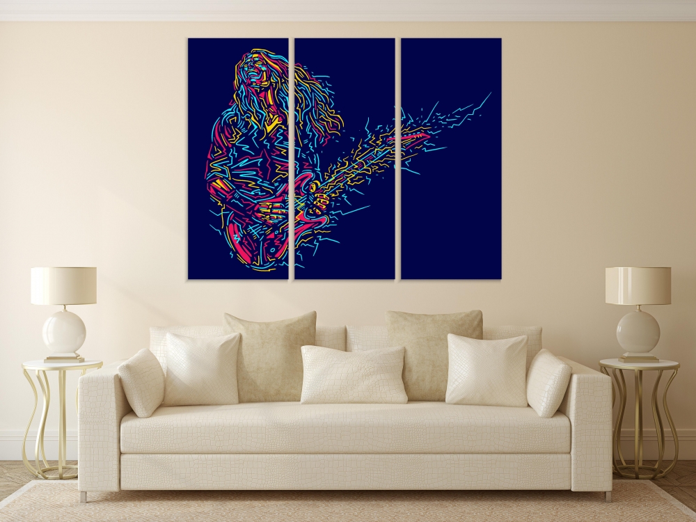 Картина на холсте Модульные Модульная картина Rock Guitarist Abstraction 3 картины 30х60 см.
Картина на холсте Модульные Модульная картина Rock Guitarist Abstraction 3 картины 30х60 см.