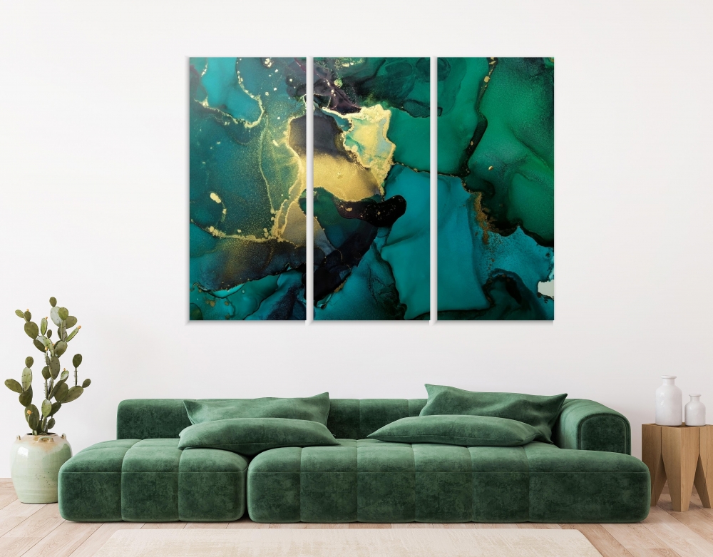 Картина на холсте Модульные Модульная картина Green And Gold 3 картины 70х140 см.
Картина на холсте Модульные Модульная картина Green And Gold 3 картины 70х140 см.