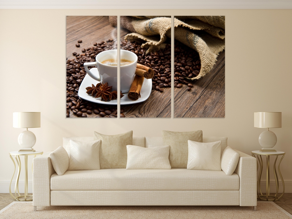 Картина на холсте Модульные Модульная картина Aroma Of Coffee 3 картины 45х90 см.
Картина на холсте Модульные Модульная картина Aroma Of Coffee 3 картины 45х90 см.