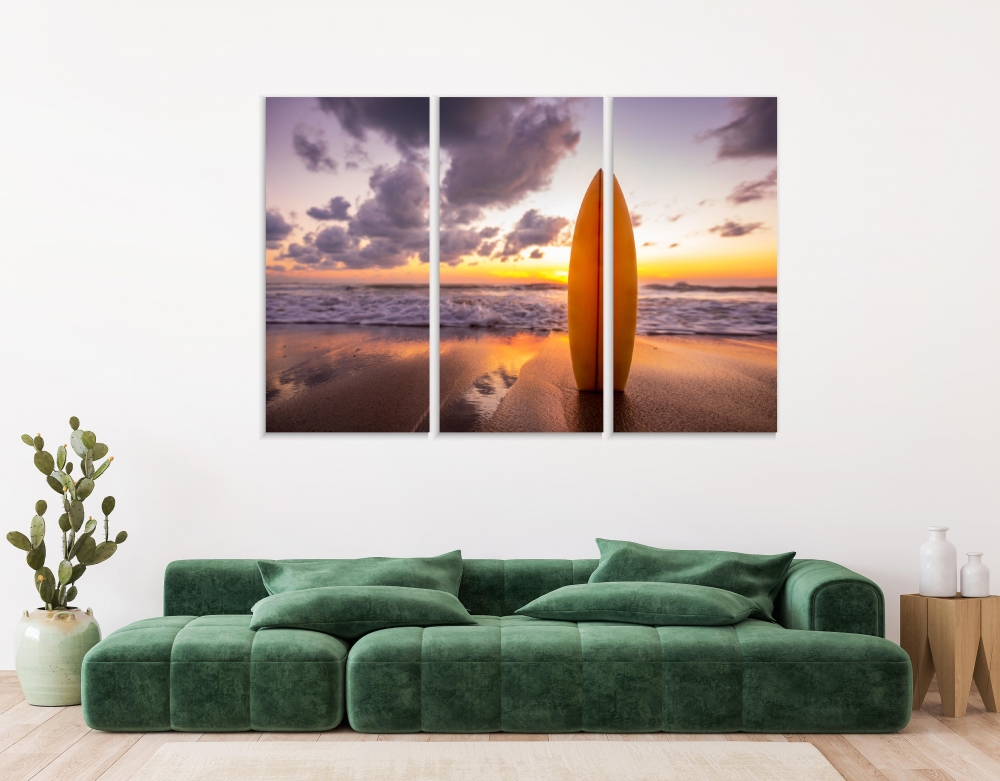 Картина на холсте Модульные Модульная картина Surfboard On The Beach 3 картины 45х90 см.
Картина на холсте Модульные Модульная картина Surfboard On The Beach 3 картины 45х90 см.