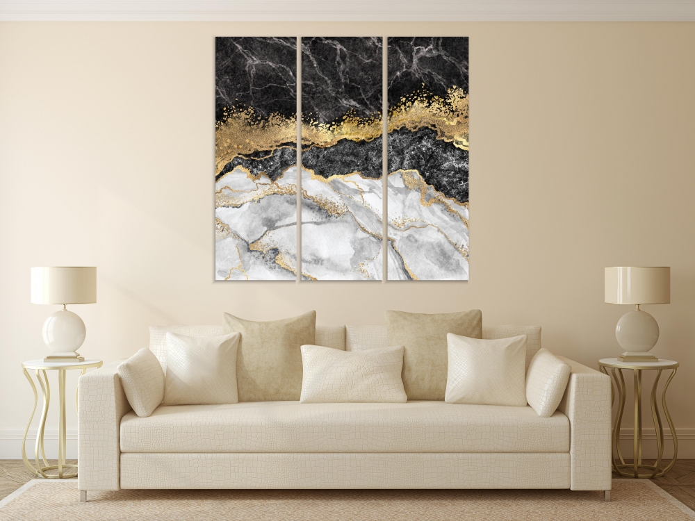 Картина на холсте Модульные Модульная картина Texture Of Marble And Gold Foil 3 картины 40х80 см.
Картина на холсте Модульные Модульная картина Texture Of Marble And Gold Foil 3 картины 40х80 см.