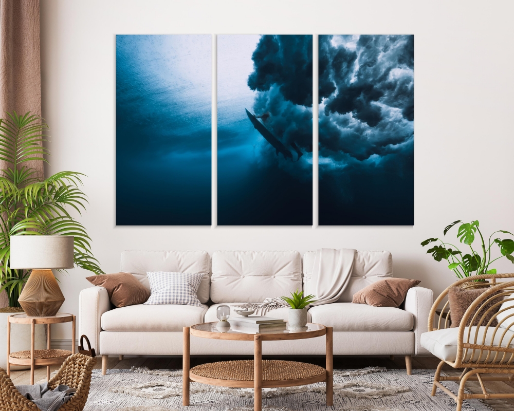 Картина на холсте Модульные Модульная картина Surfer Man With Surfboard Dive Underwater 3 картины 25х50 см.
Картина на холсте Модульные Модульная картина Surfer Man With Surfboard Dive Underwater 3 картины 25х50 см.