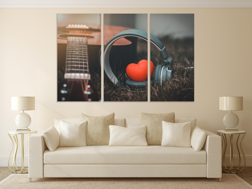 Картина на холсте Модульные Модульная картина Red Heart And Headphones 3 картины 70х140 см.
Картина на холсте Модульные Модульная картина Red Heart And Headphones 3 картины 70х140 см.