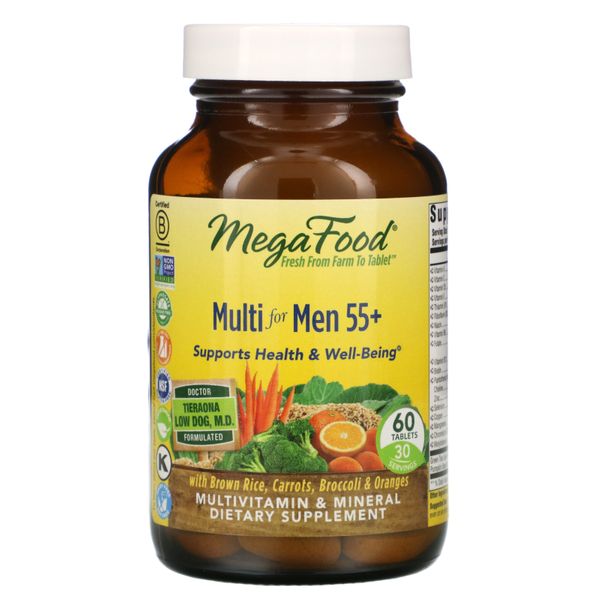 Витамины для мужчин 55+ Multi for Men 55 MegaFood 60 таблеток (MF019)
Витамины для мужчин 55+ Multi for Men 55 MegaFood 60 таблеток (MF019)