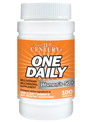 Витамины для женщин 50+ One Daily Woman's 50+ Multivitamin Multimineral 21st Century 100 таблеток (С21008)
Витамины для женщин 50+ One Daily Woman's 50+ Multivitamin Multimineral 21st Century 100 таблеток (С21008)