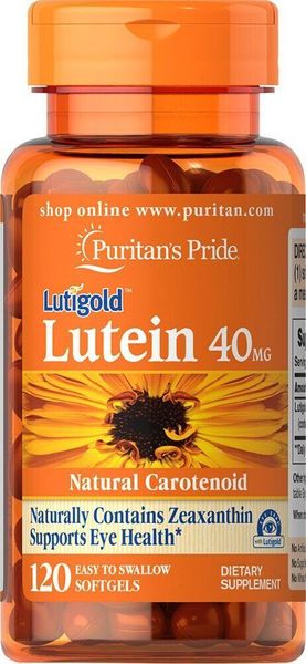 Лютеин для зрения с зеаксантином Lutein with Zeaxanthin Puritan's Pride 40 мг 120 капсул (PP421)
Лютеин для зрения с зеаксантином Lutein with Zeaxanthin Puritan's Pride 40 мг 120 капсул (PP421)