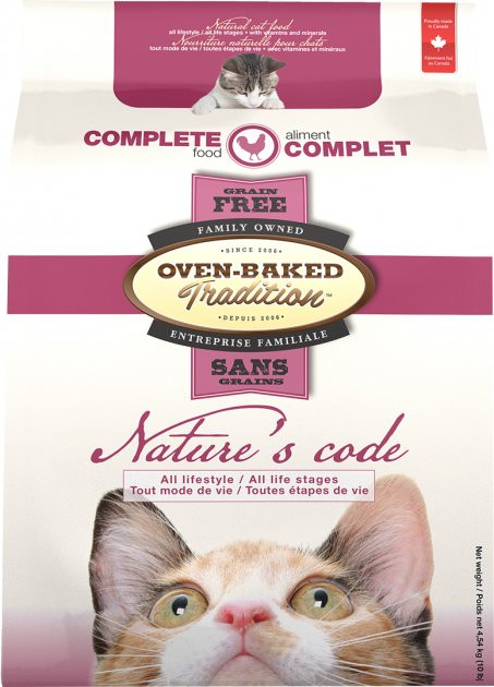 Беззерновой сухий корм для котів Oven-Baked Tradition Nature's Code зі смаком м'яса курки 4.54 кг
Беззерновой сухий корм для котів Oven-Baked Tradition Nature's Code зі смаком м'яса курки 4.54 кг