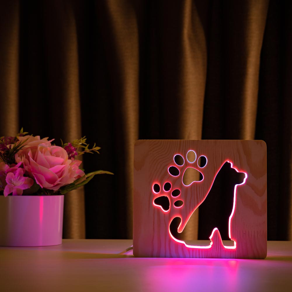 Светильник ночник ArtEco Light из дерева LED "Собака и следы" с пультом и регулировкой цвета, двойной RGB
Светильник ночник ArtEco Light из дерева LED "Собака и следы" с пультом и регулировкой цвета, двойной RGB
