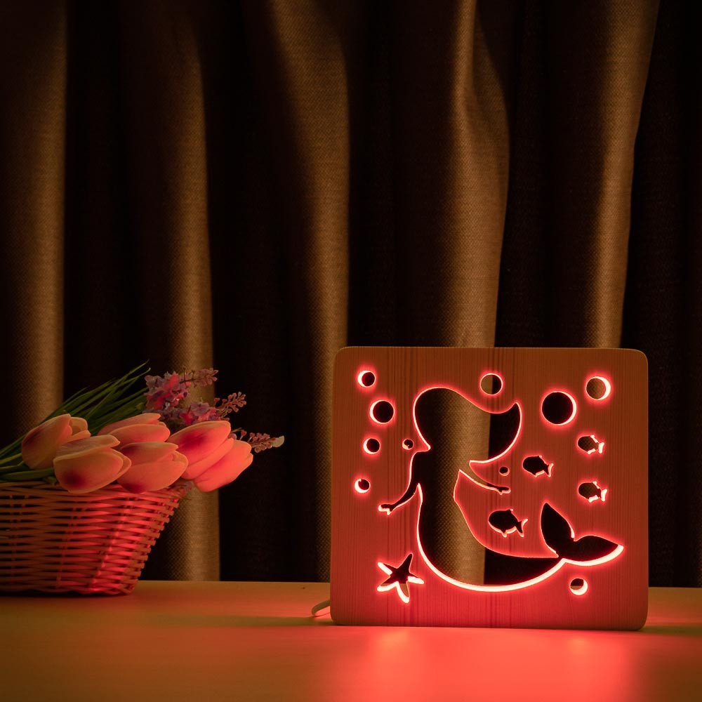 Светильник ночник ArtEco Light из дерева LED "Русалочка" с пультом и регулировкой цвета, RGB
Светильник ночник ArtEco Light из дерева LED "Русалочка" с пультом и регулировкой цвета, RGB