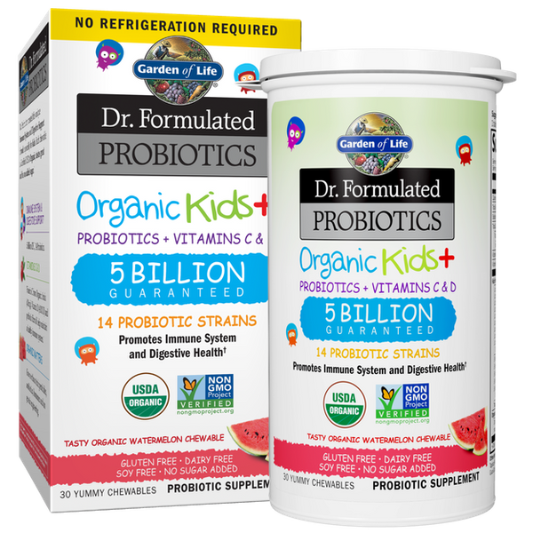 Пробиотики + витамины для детей Probiotics + Vitamins C & D Garden of Life Dr. Formulated Brain Health 5 млрд арбуз 60 жевательных таблеток (GOL052)
Пробиотики + витамины для детей Probiotics + Vitamins C & D Garden of Life Dr. Formulated Brain Health 5 млрд арбуз 60 жевательных таблеток (GOL052)