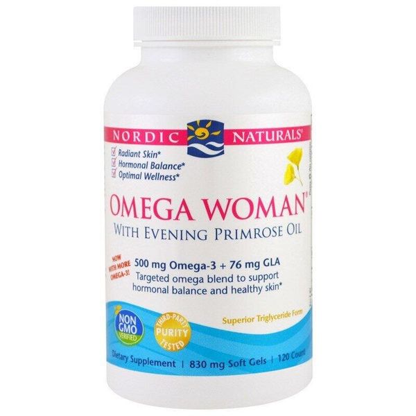 Омега-3 + вечерняя примула для женщин Omega With Evening Primrose Nordic Naturals лимон 830 мг 120 капсул (NN006)
Омега-3 + вечерняя примула для женщин Omega With Evening Primrose Nordic Naturals лимон 830 мг 120 капсул (NN006)