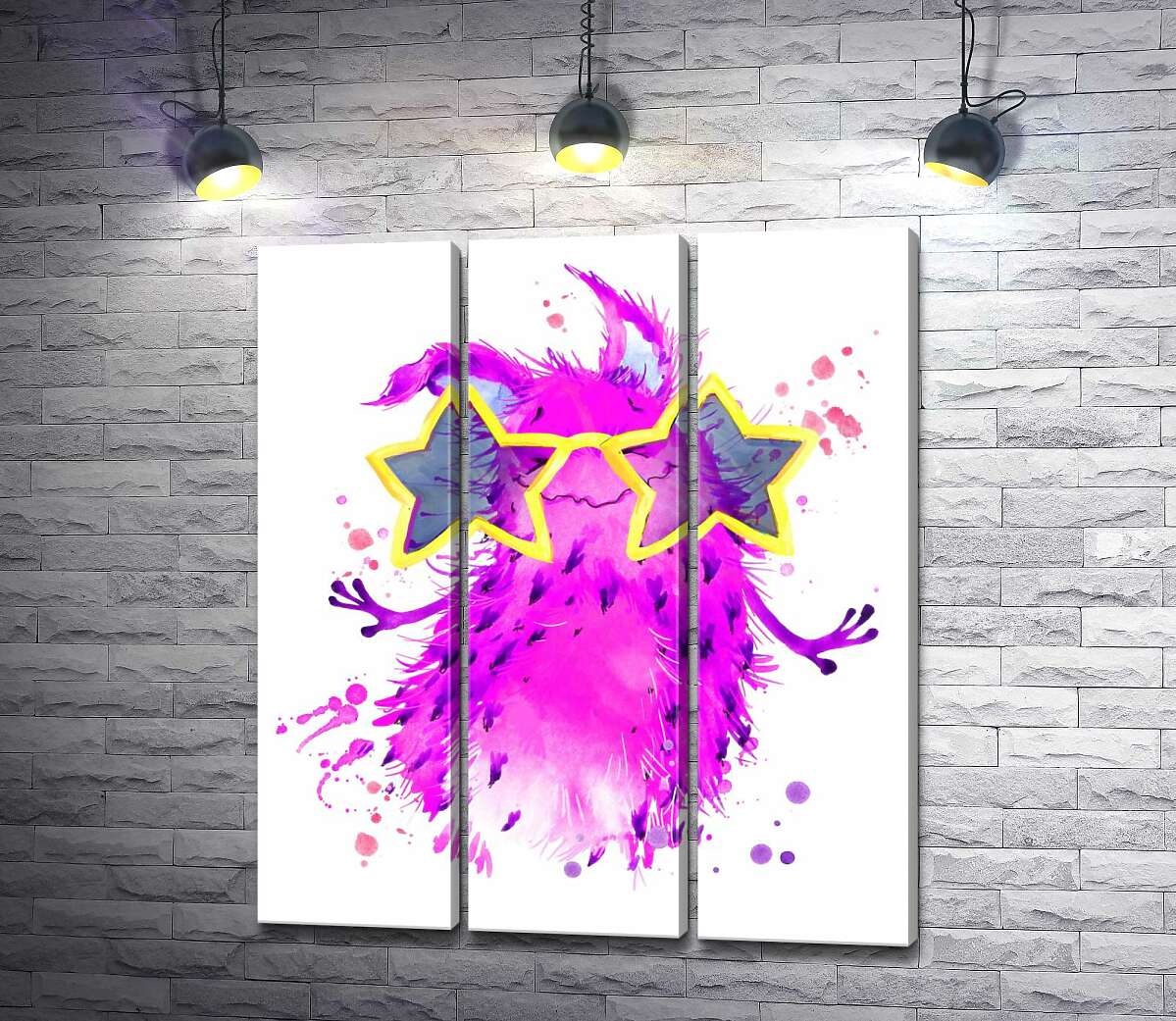 Модульная картина ArtPoster Веселый розовый монстр танцует в очках 60x71 см Модуль №11
Модульная картина ArtPoster Веселый розовый монстр танцует в очках 60x71 см Модуль №11