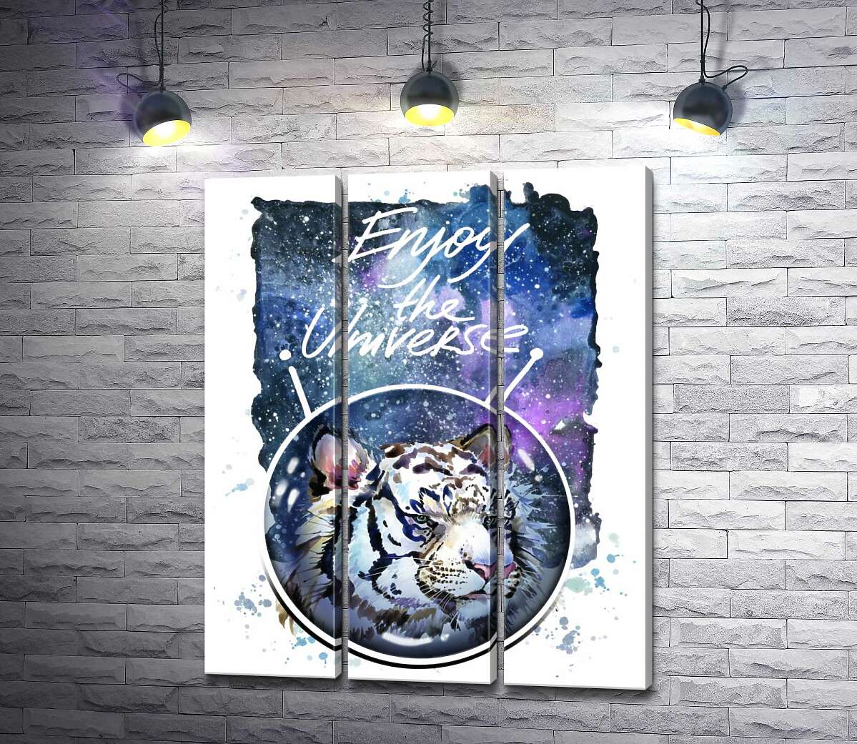 Модульная картина ArtPoster Белый тигр с надписью "Enjoy the Universe" 60x77 см Модуль №11
Модульная картина ArtPoster Белый тигр с надписью "Enjoy the Universe" 60x77 см Модуль №11