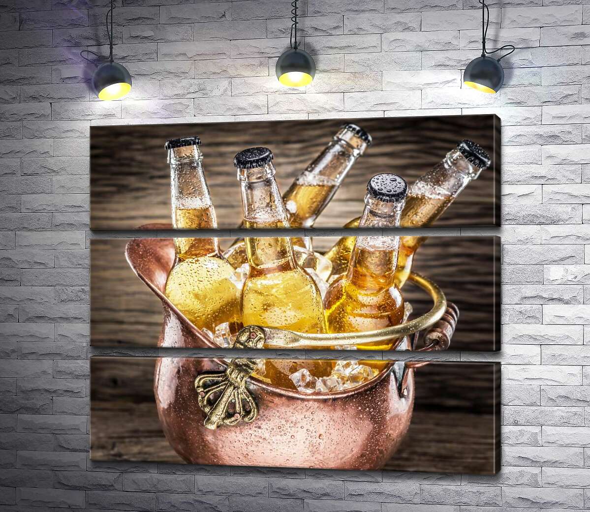 Модульная картина ArtPoster Бутылки белого пива охлаждаются в ведерке со льдом 100x87 см Модуль №13
Модульная картина ArtPoster Бутылки белого пива охлаждаются в ведерке со льдом 100x87 см Модуль №13