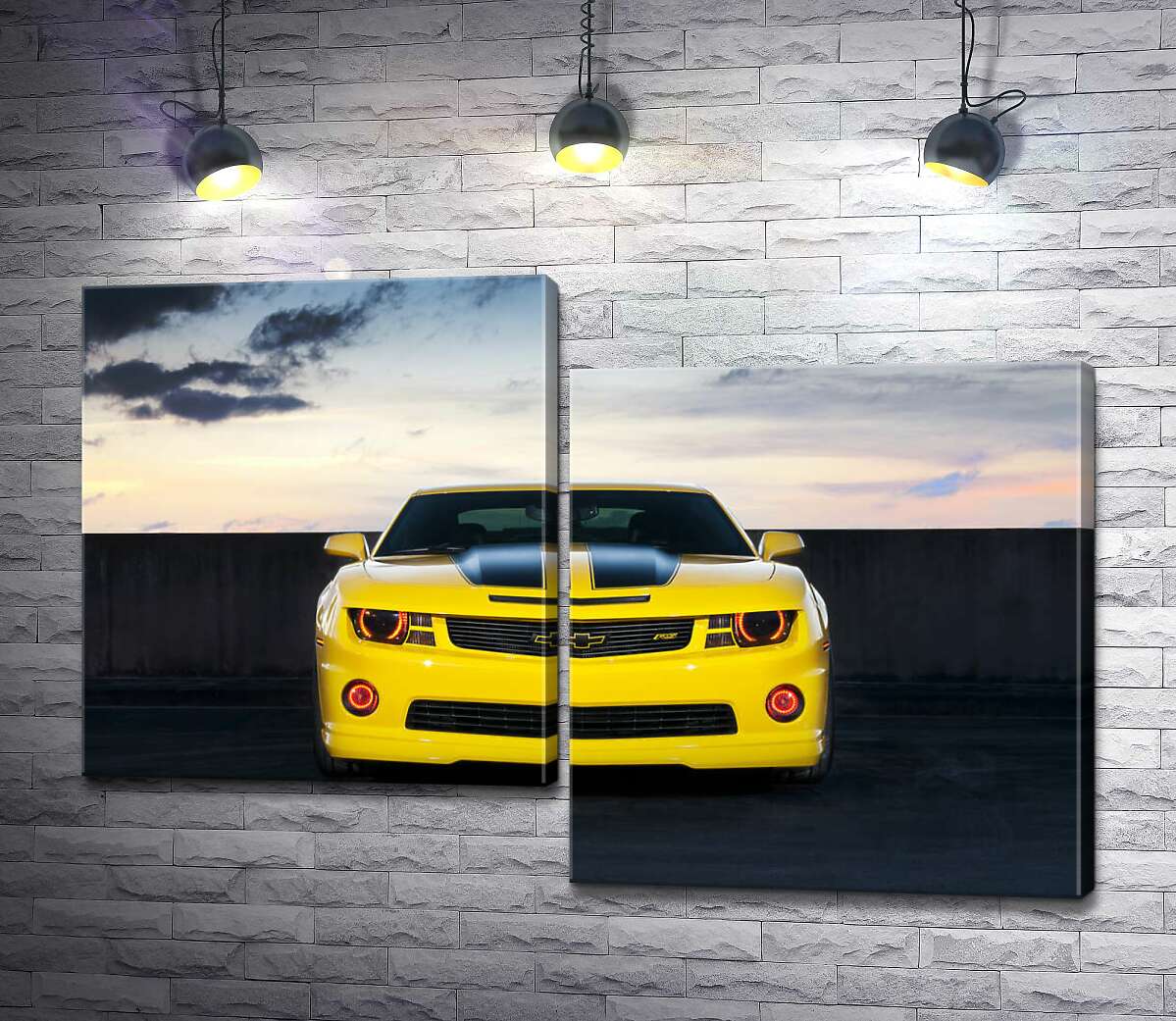 Модульная картина ArtPoster Блеск желтой поверхности автомобиля Chevrolet Camaro 130x87 см Модуль №5
Модульная картина ArtPoster Блеск желтой поверхности автомобиля Chevrolet Camaro 130x87 см Модуль №5