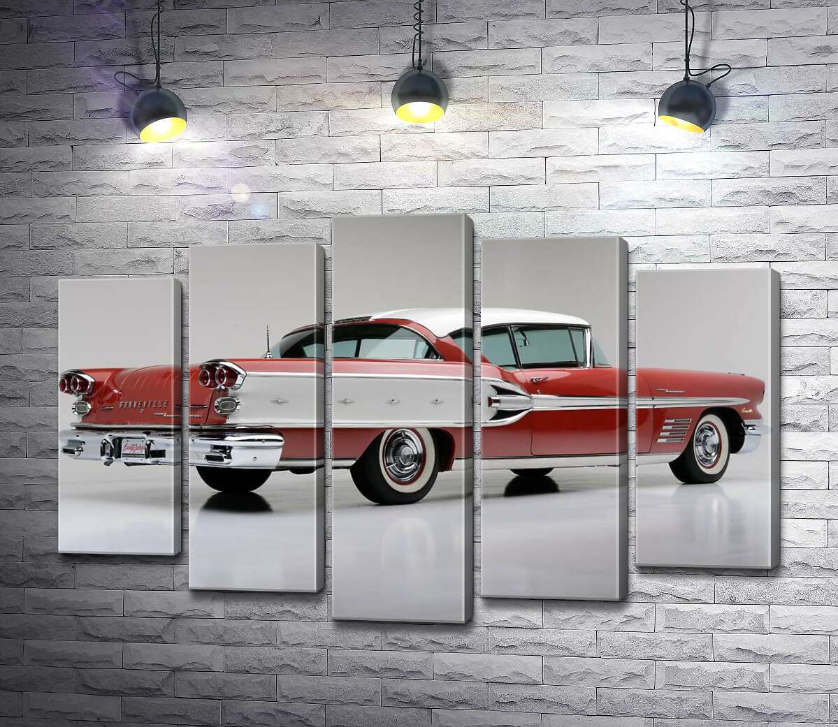 Модульная картина ArtPoster Вишнево-белый автомобиль Pontiac Bonneville 1958 года 130x88 см Модуль №26
Модульная картина ArtPoster Вишнево-белый автомобиль Pontiac Bonneville 1958 года 130x88 см Модуль №26