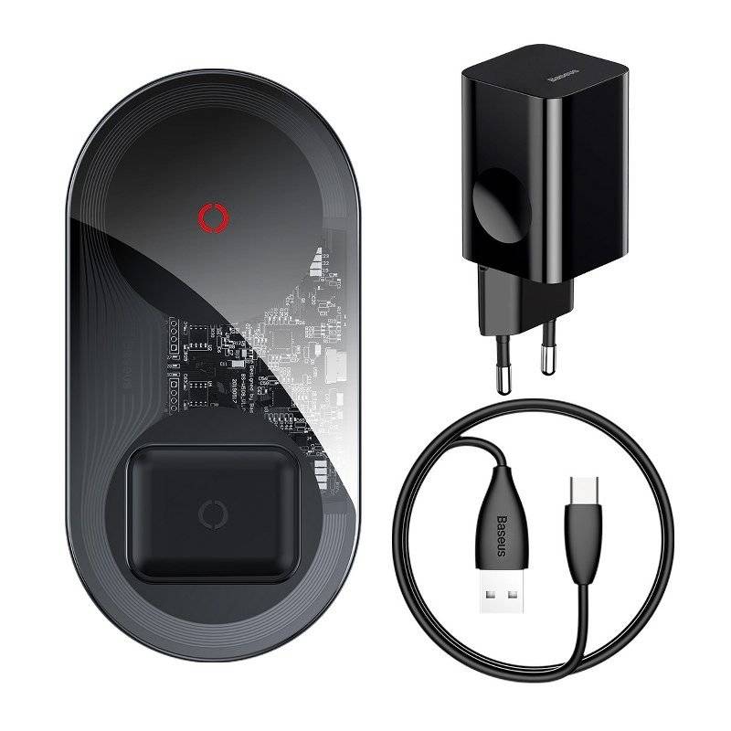 Беспроводное зарядное устройство Baseus Simple 2in1 Turbo Edition 24W Black (TZWXJK-B01)
Беспроводное зарядное устройство Baseus Simple 2in1 Turbo Edition 24W Black (TZWXJK-B01)