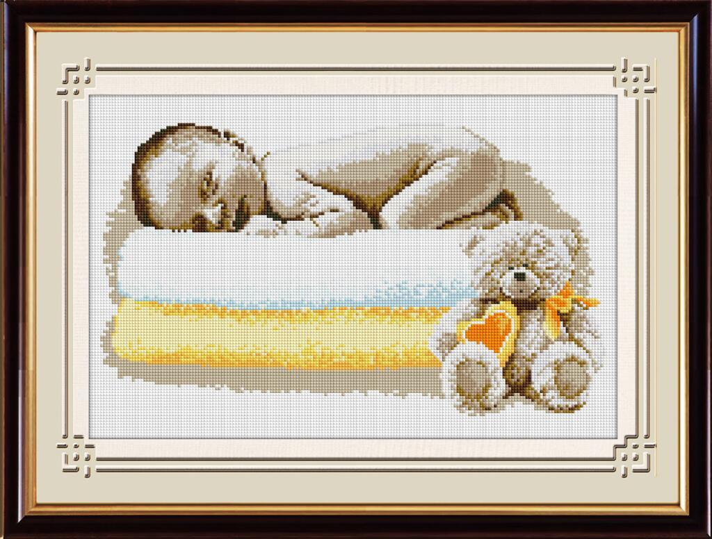 Алмазная мозаика Сладкий сон малыша. Dream Art 30561 36х57см 15 цветов, квадр.стразы, полная зашивка. Набор алмазной вышивки
Алмазная мозаика Сладкий сон малыша. Dream Art 30561 36х57см 15 цветов, квадр.стразы, полная зашивка. Набор алмазной вышивки