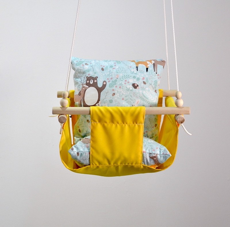 Детская качеля из дерева Infancy Лесные звери подвесная желтая тканевая основа от 7 месяцев до 5 лет
Детская качеля из дерева Infancy Лесные звери подвесная желтая тканевая основа от 7 месяцев до 5 лет