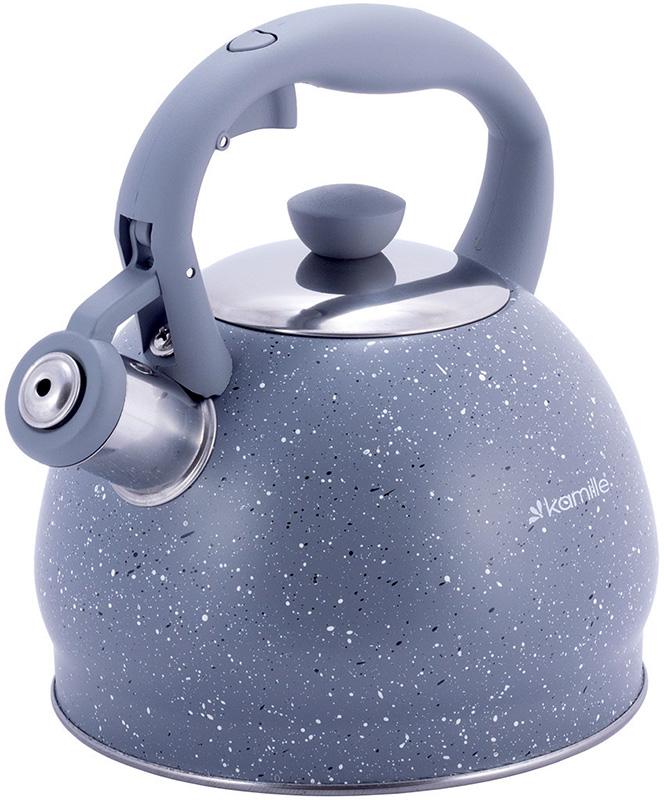 Чайник Kamille Whistling Kettle 2л из нержавеющей стали со свистком, серый мрамор 
Чайник Kamille Whistling Kettle 2л из нержавеющей стали со свистком, серый мрамор
