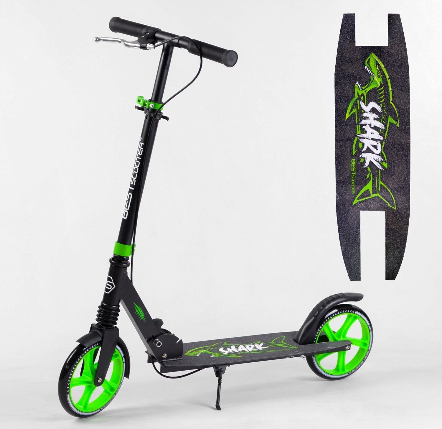 Самокат двухколесный "Best Scooter" 18104 "SHARK", с ручным тормозом, зажим руля, колеса PU - 20 см, 1 амортизатор, в коробке
Самокат двухколесный "Best Scooter" 18104 "SHARK", с ручным тормозом, зажим руля, колеса PU - 20 см, 1 амортизатор, в коробке