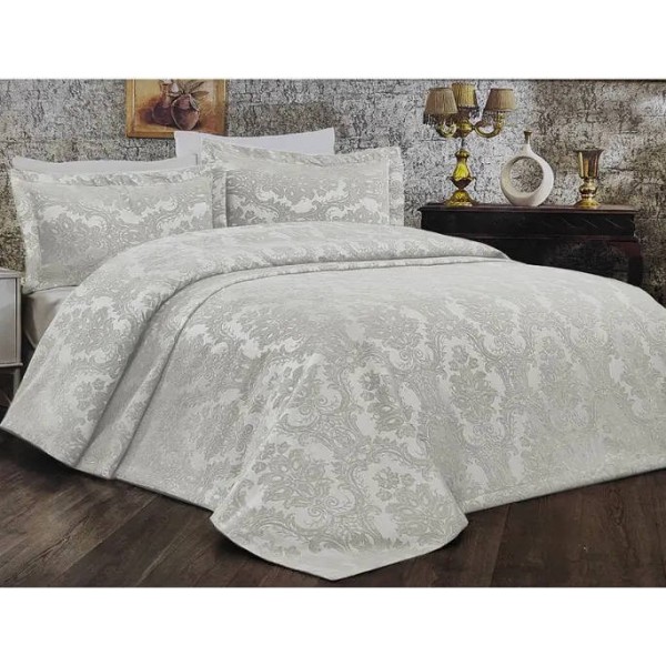 Винтажное жаккардовое покрывало с наволочками DIAMOND MONAKO KREM 240х260см крем
Винтажное жаккардовое покрывало с наволочками DIAMOND MONAKO KREM 240х260см крем