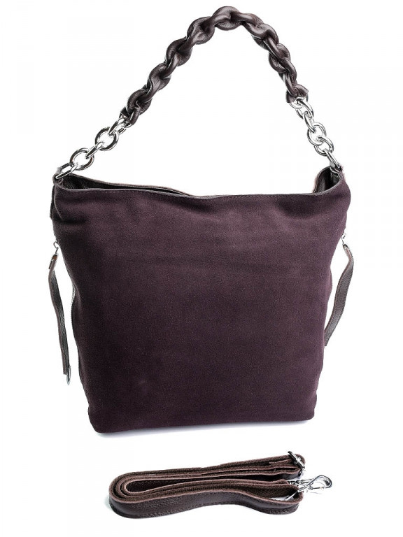 Женская сумка кожаная 8798-M коричневая 
Женская сумка кожаная 8798-M коричневая