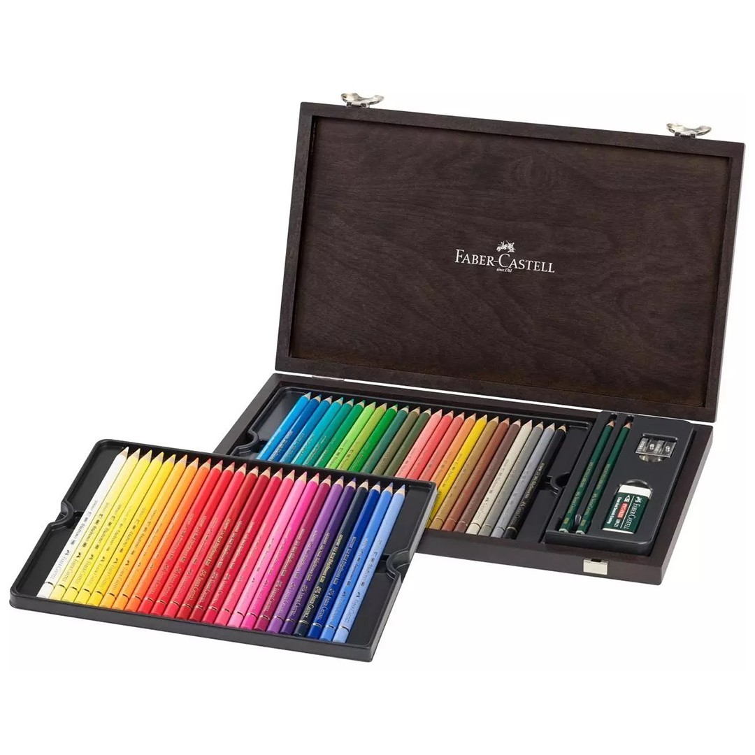 Набор цветных карандашей, 48шт. Polychromos, в деревянной коробке, Faber-Castell
Набор цветных карандашей, 48шт. Polychromos, в деревянной коробке, Faber-Castell