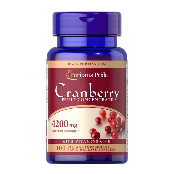 Витамины Puritan's Pride Cranberry Fruit Concentrate with C & E 4200 мг 100 капсул
Витамины Puritan's Pride Cranberry Fruit Concentrate with C & E 4200 мг 100 капсул