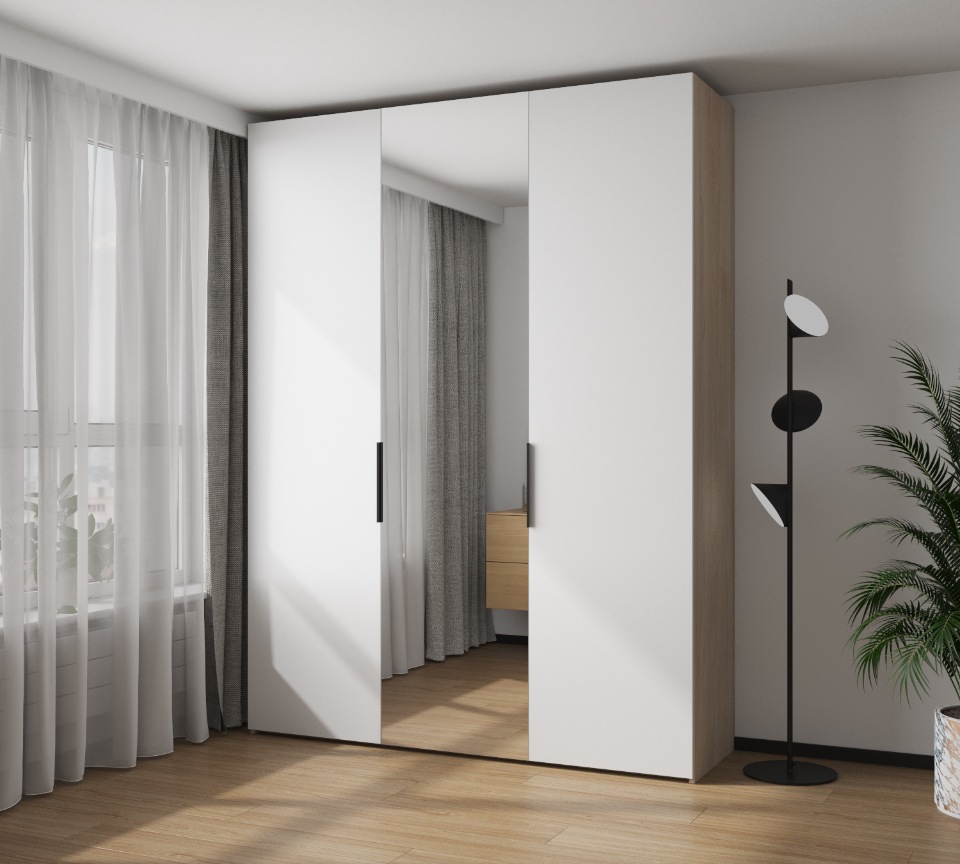 Шкаф VitalMebli Line 140-2 трехдверный 1400х560х2400 мм корпус Дуб Крафт, двери Белый + зеркало
Шкаф VitalMebli Line 140-2 трехдверный 1400х560х2400 мм корпус Дуб Крафт, двери Белый + зеркало