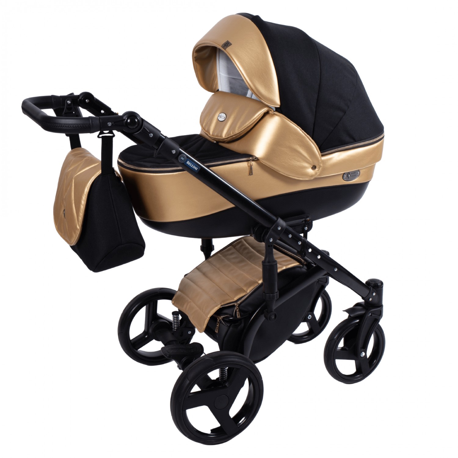 Універсальна коляска 2 в 1 Baby Pram Bellini Еко-шкіра + Тканина (Золото + Чорний)
Універсальна коляска 2 в 1 Baby Pram Bellini Еко-шкіра + Тканина (Золото + Чорний)