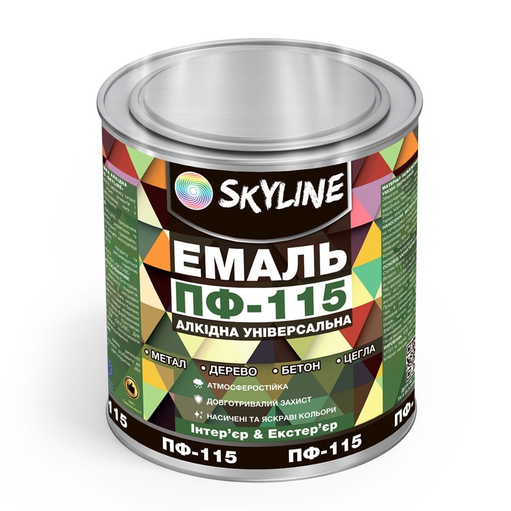 Эмаль ПФ-115 алкидная универсальная атмосферостойкая «Skyline» Зеленый изумруд 2.5 кг
Эмаль ПФ-115 алкидная универсальная атмосферостойкая «Skyline» Зеленый изумруд 2.5 кг
