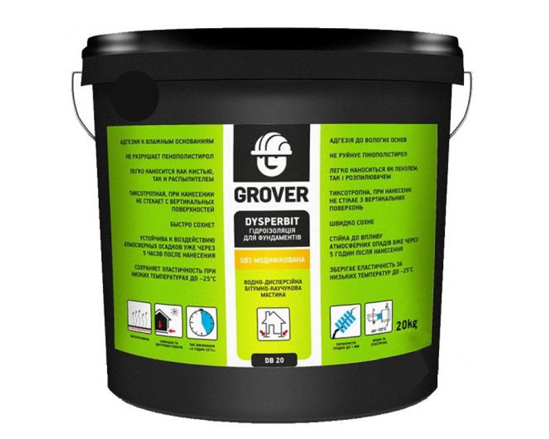 Мастика битумно-каучуковая GROVER DYSPERBIT для гидроизоляции фундаментов черная 20кг
Мастика битумно-каучуковая GROVER DYSPERBIT для гидроизоляции фундаментов черная 20кг