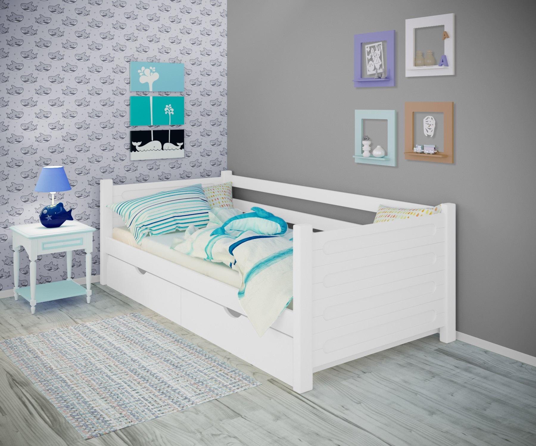 Кровать односпальная тахта RainbowDream Йокка 80х190 см белый массив ольхи, с ящиками
Кровать односпальная тахта RainbowDream Йокка 80х190 см белый массив ольхи, с ящиками