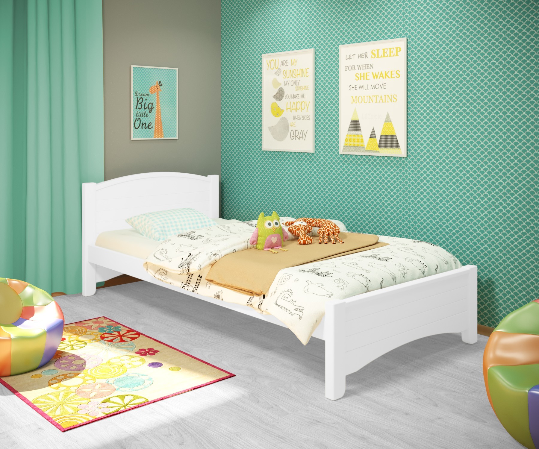 Кровать односпальная RainbowDream Доминика 80х200 см белый массив ольхи, без ящиков
Кровать односпальная RainbowDream Доминика 80х200 см белый массив ольхи, без ящиков