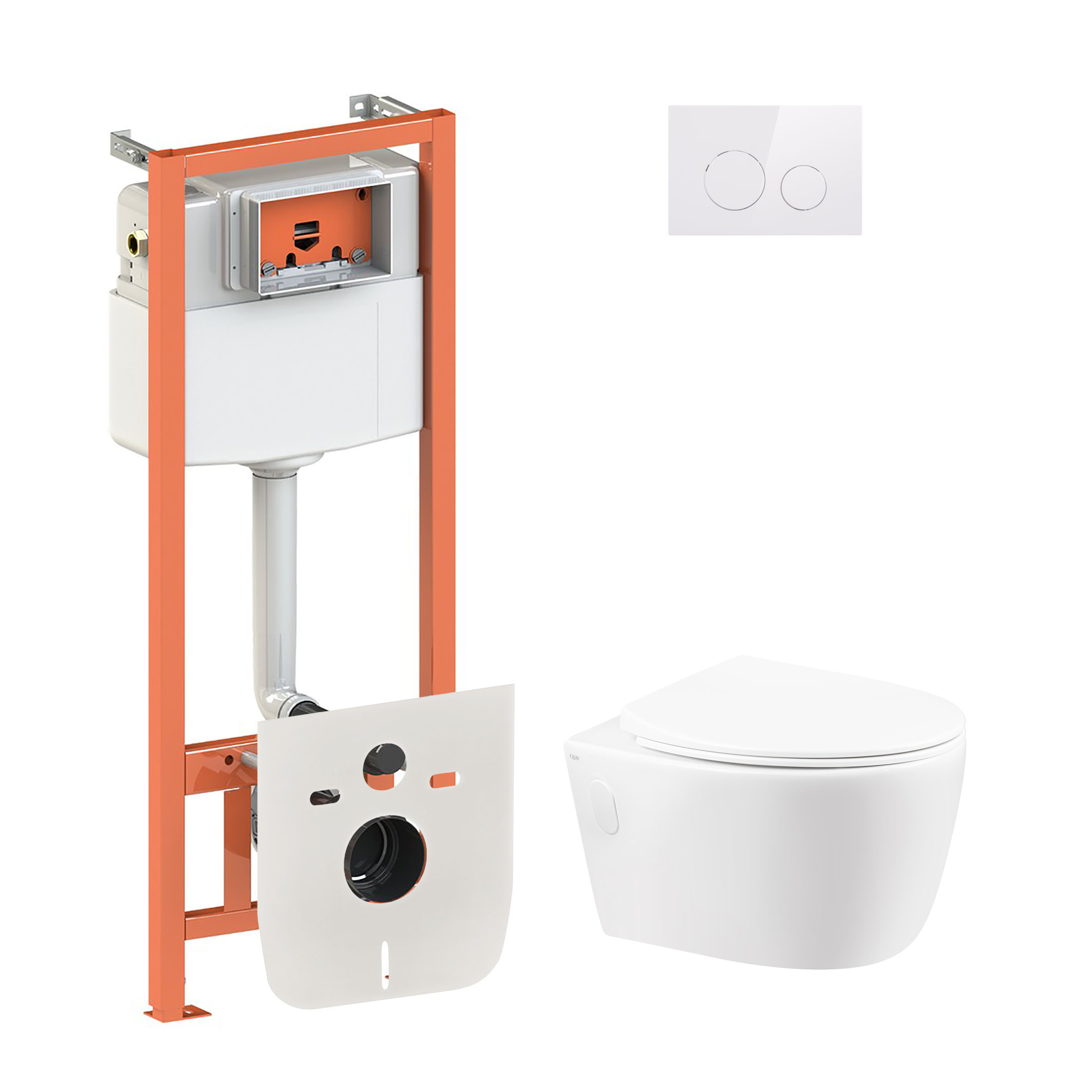 Набор Qtap инсталляция 4 в 1 с панелью смыва Nest (QT0133M425 + QT0111M11110W) + унитаз с сиденьем Leo QT11331002ERW
Набор Qtap инсталляция 4 в 1 с панелью смыва Nest (QT0133M425 + QT0111M11110W) + унитаз с сиденьем Leo QT11331002ERW