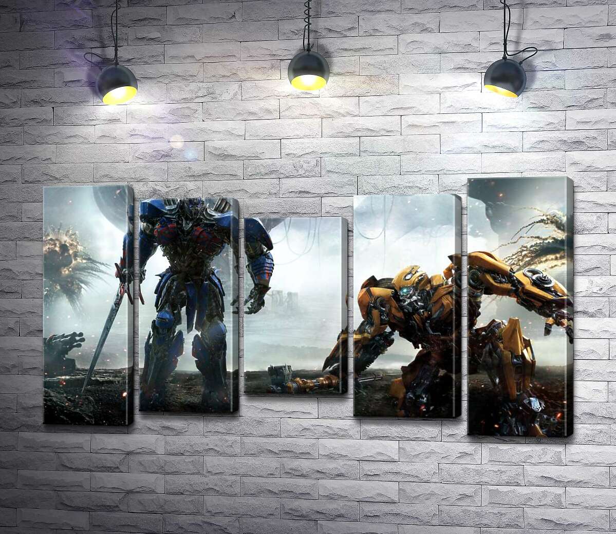 Модульная картина ArtPoster Автоботы Оптимус Прайм (Optimus Prime) и Бамблби – герои фильма "Трансформеры" 130x74 см Модуль №28
Модульная картина ArtPoster Автоботы Оптимус Прайм (Optimus Prime) и Бамблби – герои фильма "Трансформеры" 130x74 см Модуль №28