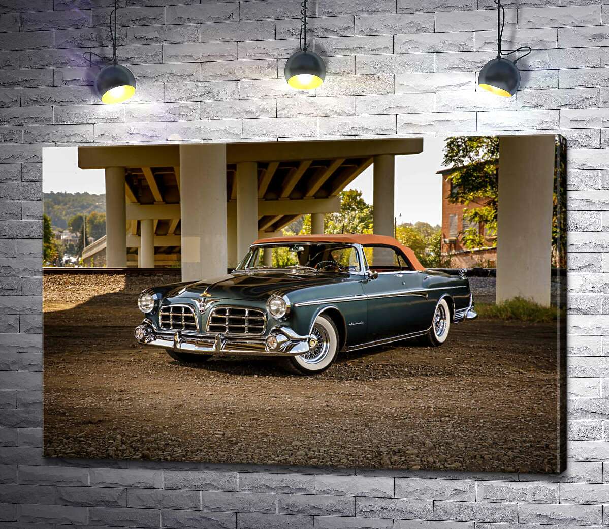 Картина ArtPoster Темный автомобиль кабриолет Chrysler 1955 стоит в тени моста 130x87 см Модуль №1
Картина ArtPoster Темный автомобиль кабриолет Chrysler 1955 стоит в тени моста 130x87 см Модуль №1