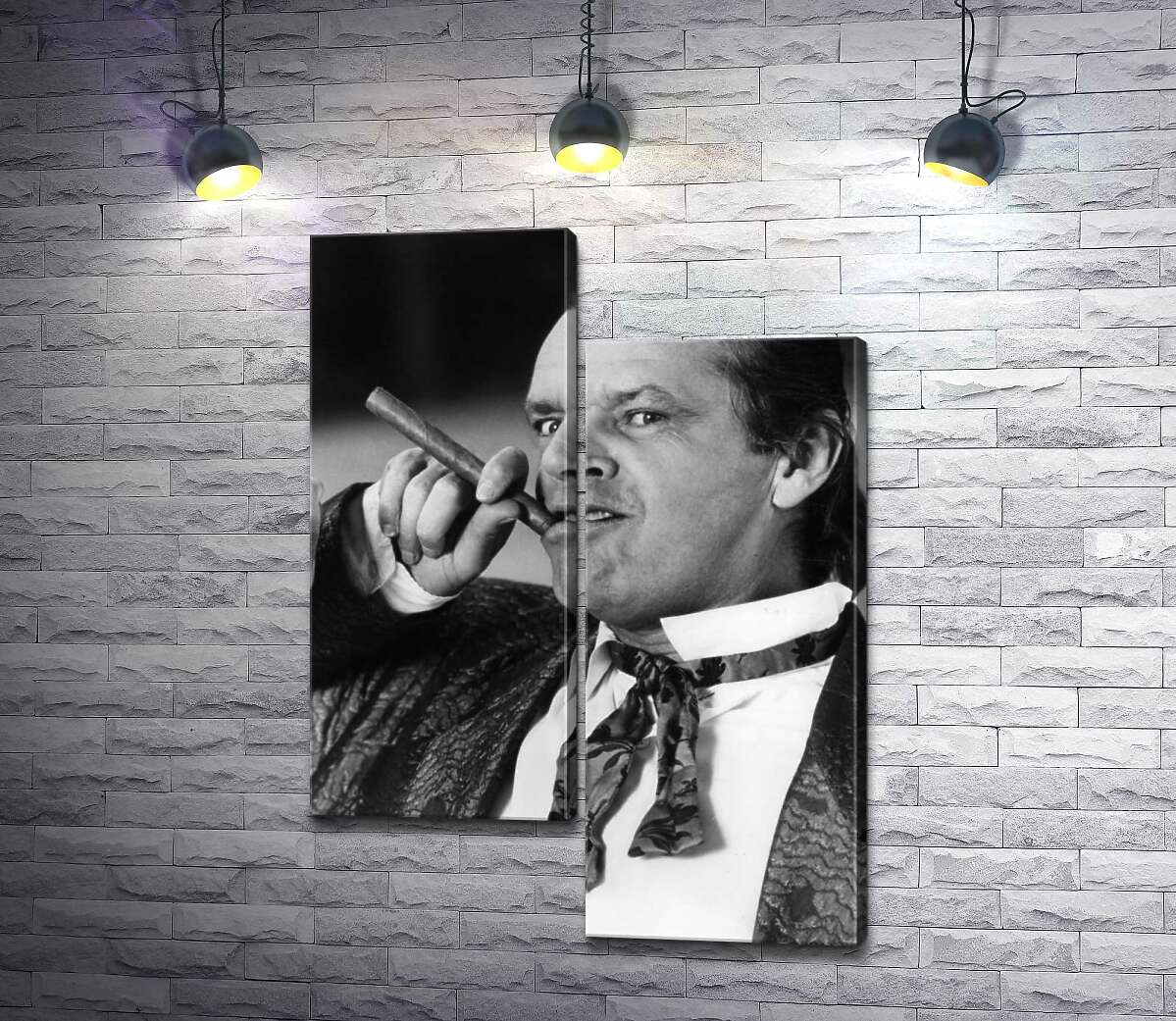 Модульная картина ArtPoster Актер Джек Николсон (Jack Nicholson) позирует с сигарой на черно-белом снимке 130x182 см Модуль №5
Модульная картина ArtPoster Актер Джек Николсон (Jack Nicholson) позирует с сигарой на черно-белом снимке 130x182 см Модуль №5
