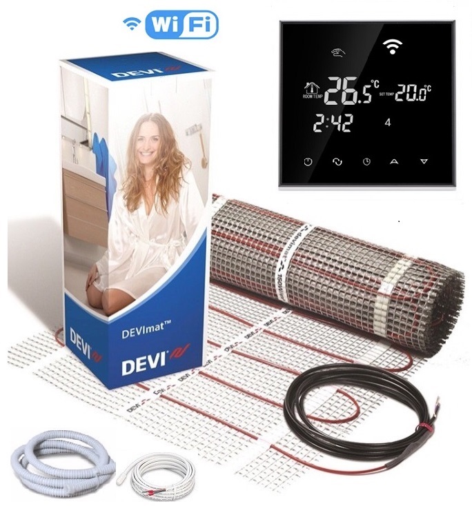 Теплый пол DEVI двухжильный мат DTIR-150 1 м2 c программируемым сенсорным WiFi Black терморегулятором в комплекте (T00725)
Теплый пол DEVI двухжильный мат DTIR-150 1 м2 c программируемым сенсорным WiFi Black терморегулятором в комплекте (T00725)