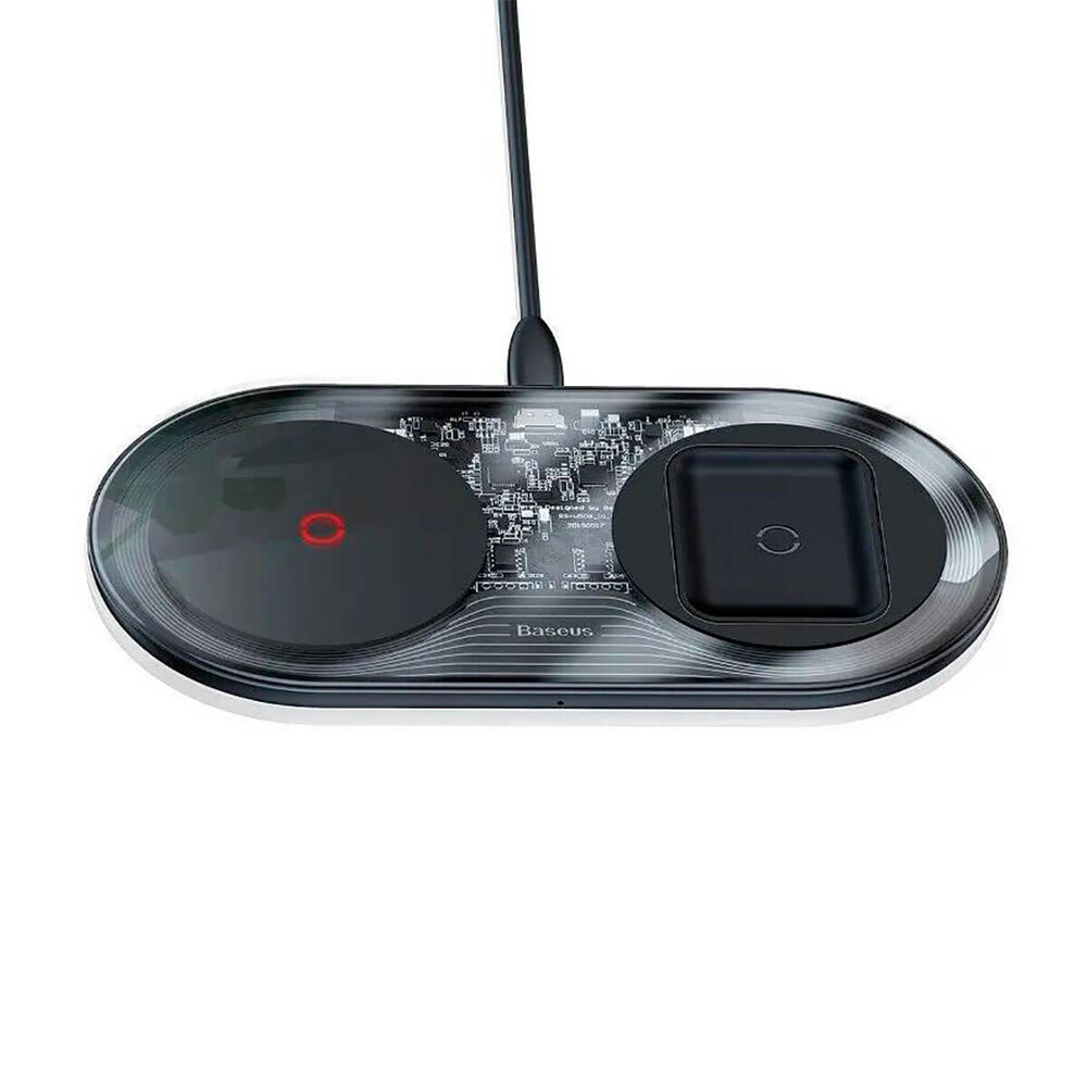 Беспроводное зарядное устройство Qi Baseus Simple 2in1 Wireless Charger Turbo Edition |24W| для 2 устройств Black
Беспроводное зарядное устройство Qi Baseus Simple 2in1 Wireless Charger Turbo Edition |24W| для 2 устройств Black