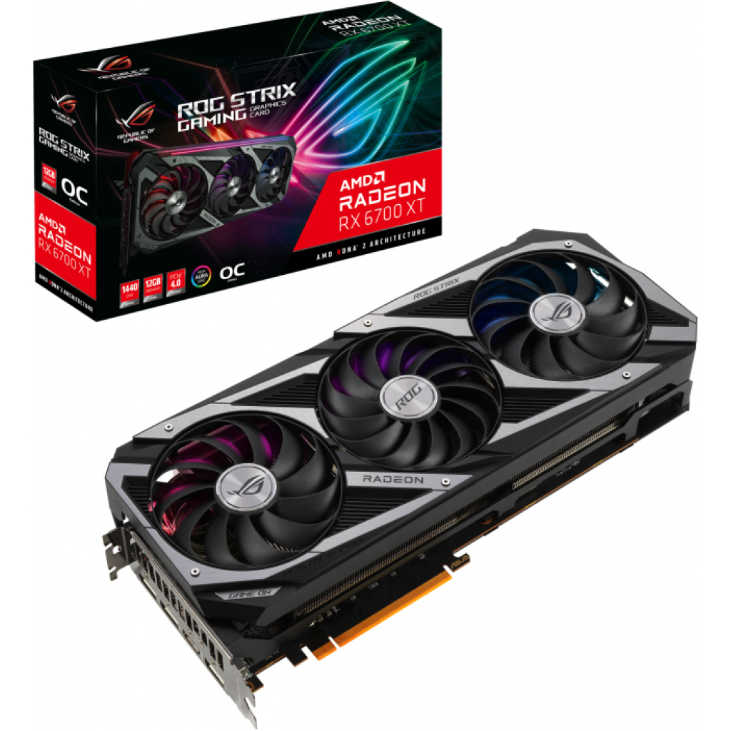 Видеокарта ASUS Radeon RX 6700 XT 12Gb ROG STRIX OC GAMING (ROG-STRIX-RX6700XT-O12G-GAMING)
Видеокарта ASUS Radeon RX 6700 XT 12Gb ROG STRIX OC GAMING (ROG-STRIX-RX6700XT-O12G-GAMING)