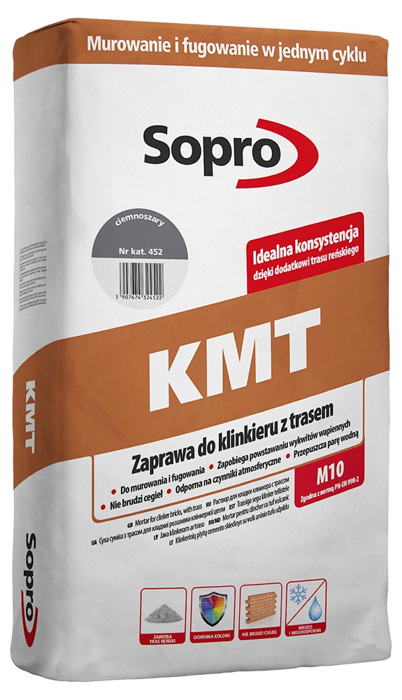 Цветной цементный раствор с трассом для кладки стен из клинкерного кирпича Sopro KMT 452 (темно-серый) 25кг
Цветной цементный раствор с трассом для кладки стен из клинкерного кирпича Sopro KMT 452 (темно-серый) 25кг