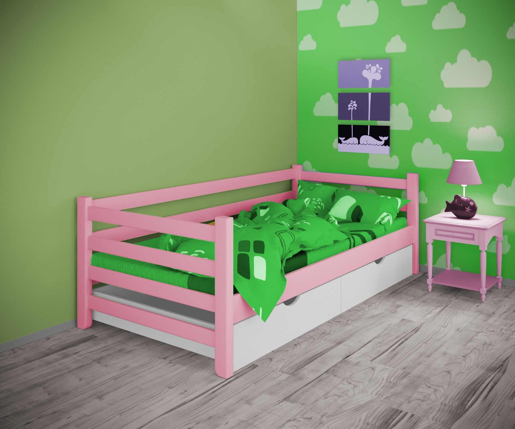 Кровать односпальная тахта RainbowDream Томас 90х190 см розовый массив ольхи, с ящиками
Кровать односпальная тахта RainbowDream Томас 90х190 см розовый массив ольхи, с ящиками