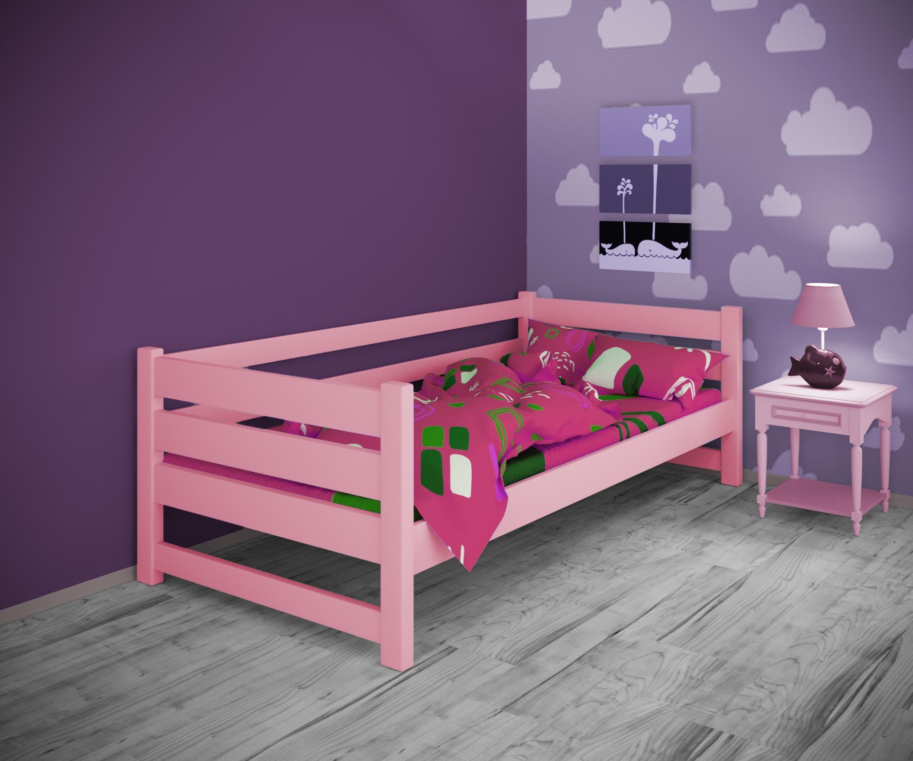 Кровать односпальная тахта RainbowDream Мартино 80х200 см розовый массив ольхи, без ящиков
Кровать односпальная тахта RainbowDream Мартино 80х200 см розовый массив ольхи, без ящиков