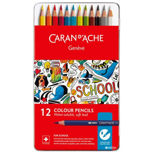 Набір Акварельних Олівців Caran d'Ache School Line Металевий бокс, 12 кольорів (7630002330749)
Набір Акварельних Олівців Caran d'Ache School Line Металевий бокс, 12 кольорів (7630002330749)