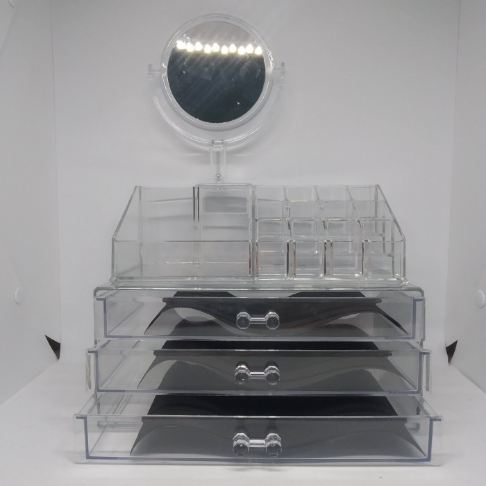 Акриловый органайзер для косметики с зеркалом Cosmetic Storage Box модель JN 878
Акриловый органайзер для косметики с зеркалом Cosmetic Storage Box модель JN 878