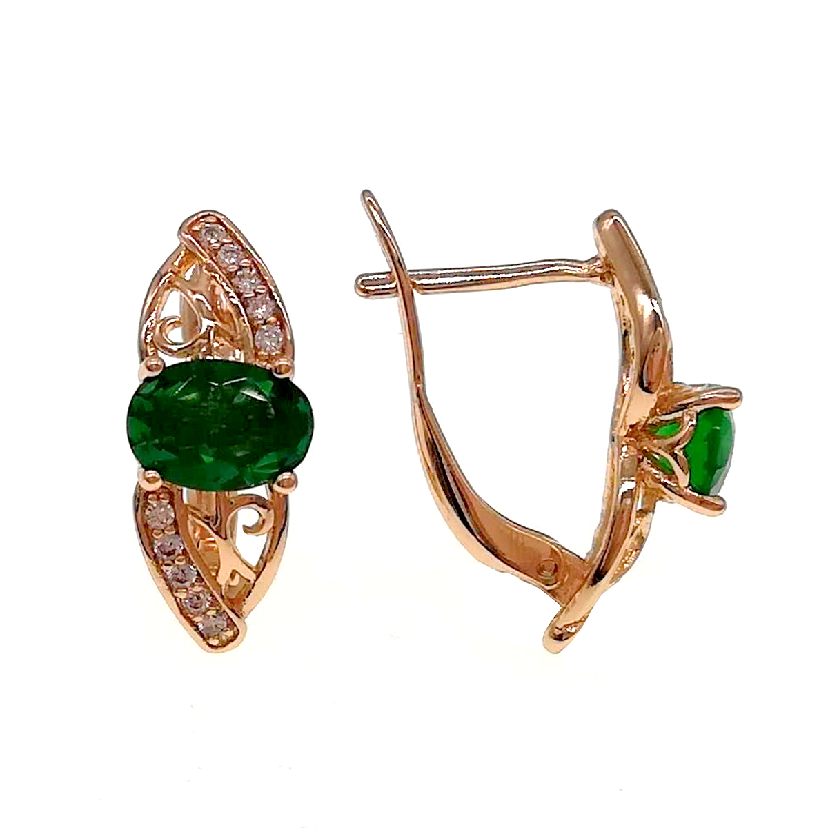 Серьги Xuping из медицинского золота, зеленые и белые фианиты, позолота 18К, 24218
Серьги Xuping из медицинского золота, зеленые и белые фианиты, позолота 18К, 24218